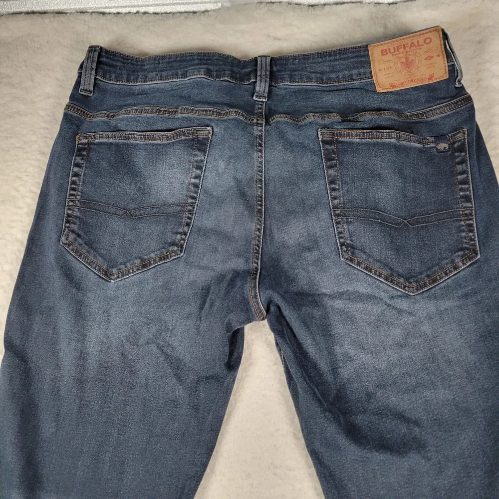Buffalo David Bitton Jeans Mens 38x32 Blue King Slim Bootcut Dark Wash Stretch